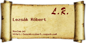 Lezsák Róbert névjegykártya