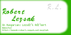 robert lezsak business card